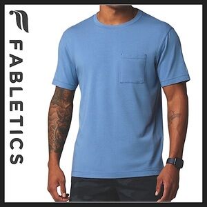 Fabletics Men’s The 24-7 Pocket Tee NEW with Tags Size (XL) Elemental Blue